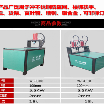 厂家推出新款防盗窗百叶窗铁锌管护栏坡口冲孔机器