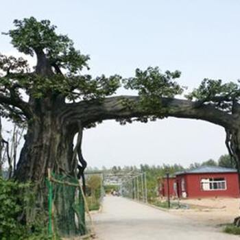 濰坊假樹大門施工濰坊假樹大門質(zhì)量好假樹大門景觀雕塑