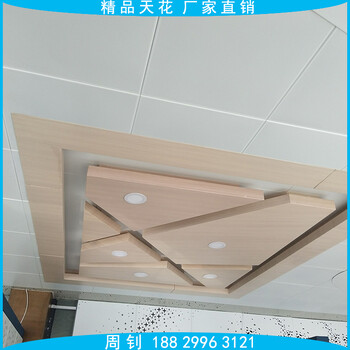 供应上海咖啡馆餐厅吊顶造型铝单板厂家定制LED灯嵌入式吊顶弧形铝单板
