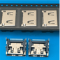 四脚HDMI19P母座插板DIP+SMT端子贴片铜壳镀镍