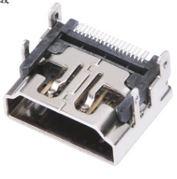 高清接口连接器HDMI铁板座子19Pin贴片母座SMT