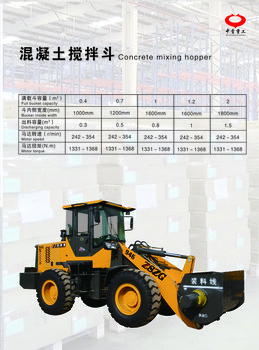 供應(yīng)裝載機攪拌斗整車配件中首重工廠家