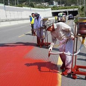 東安縣彩色道路工程材料彩色路面噴涂