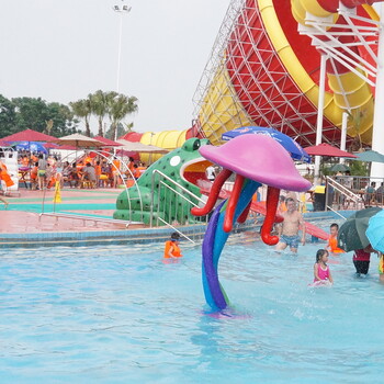 广州潮流水上乐园设备厂家提供儿童戏水小品喷水章鱼