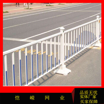 藍(lán)白市政道路護(hù)欄京式護(hù)欄馬路隔離欄圍欄產(chǎn)地貨源