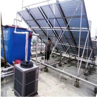 无锡东降派出所2台5匹奥栋空气能机组12组太阳能热水工程10吨恒温水箱图片1