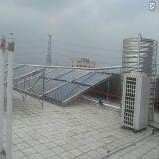 无锡东降派出所2台5匹奥栋空气能机组12组太阳能热水工程10吨恒温水箱图片2