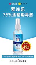 疫情期间爱净乐75度医用酒精消毒液守护您图片