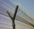 廣州機場圍網，深圳Y型護欄網，珠海飛機場區圍網，開發區隔離網，刀片刺繩防護網