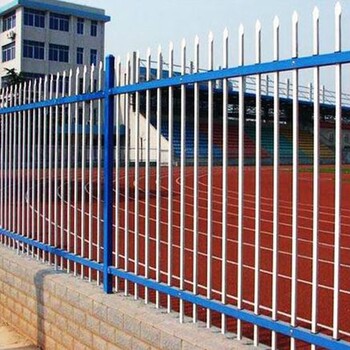 中山翠享新区开发项目部围栏组装式锌钢围栏-1.8米蓝白色外墙防护栅栏