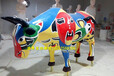 东莞玻璃钢动物雕塑厂家定制2018新品彩绘牛雕塑