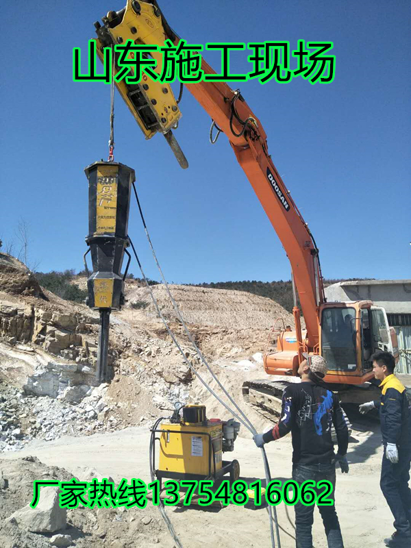 金山衡水市硅石矿开采不能放炮液压劈石机