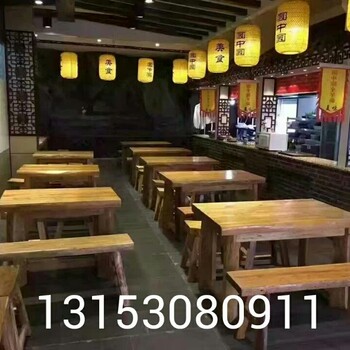 济宁鱼台老榆木饭店餐桌