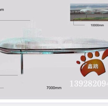 户外不锈钢潜水艇造型摆件雕塑、创意不锈钢雕塑制作厂家
