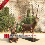仿真藏羚羊铜摆件家居工艺品摆件公园庭院动物雕塑装饰品