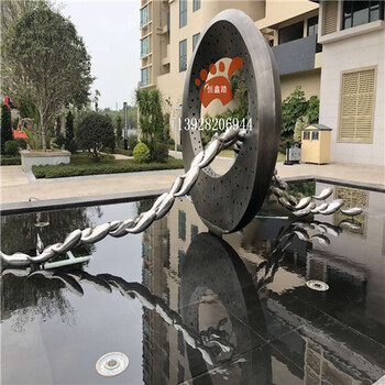 魚躍龍門魚兒圓環(huán)雕塑廠家定制不銹鋼雕塑