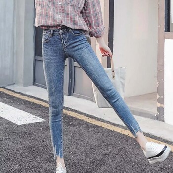 浙江溫州工廠直批庫存牛仔褲時(shí)尚韓版女裝牛仔褲地?cái)傠s款牛仔褲清倉女裝牛仔褲批發(fā)