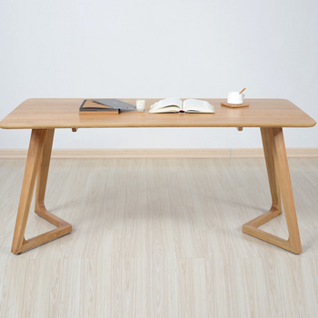 厂家白橡实木家具客厅餐厅M型桌腿餐桌