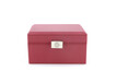 紅色精致帶鏡首飾盒首飾盒皮盒包裝廠家實力定制