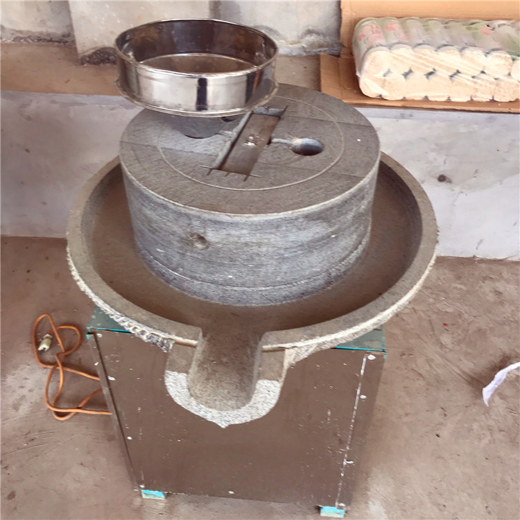 石磨花生酱机天然豆浆石磨机移动式花生酱豆浆石磨机