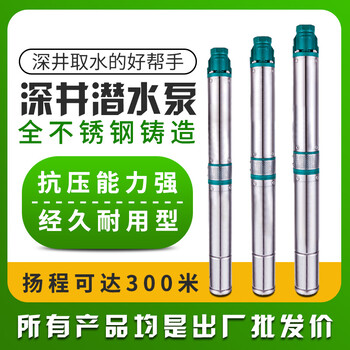 水浸式家用楼层水塔上水泵不锈钢304井用抽水泵单相水泵