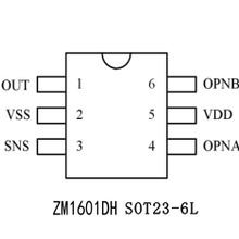 1键通道触摸触控感应开关IC芯片ZM1601DH23-6