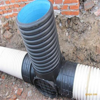 陕西商洛塑料检查井/沉泥雨水350×200pe给水管/波纹管生产