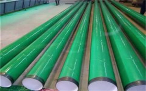 防腐钢管|法兰盘涂塑钢管绿色管道