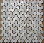 六边形自然色盖帽贝壳马赛克厨房挡水板卫生间瓷砖墙面砖