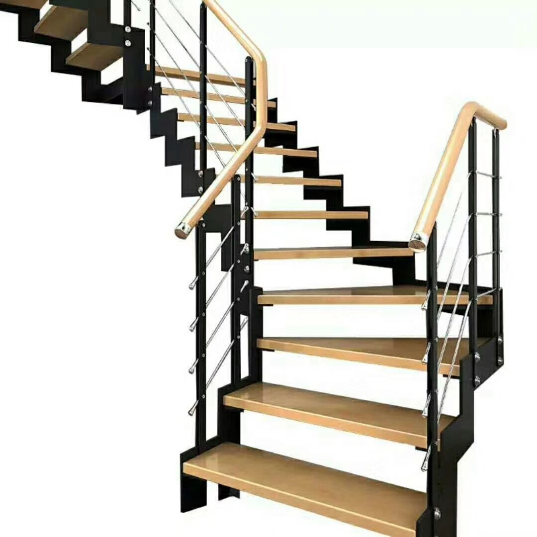 钢木楼梯现代钢木楼梯