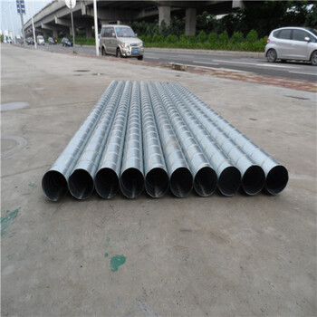 广东螺旋风管规格尺寸通畅白铁螺旋风管生产厂家