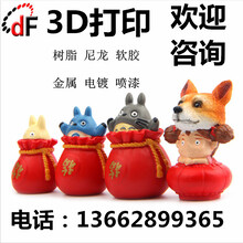 动漫人物3D打印手板光敏树脂硅胶复模cnc金属加工sls尼龙喷漆电镀