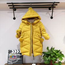 GXF羽绒服男女童中长款加厚保暖品牌折扣童装羽绒服批发图片