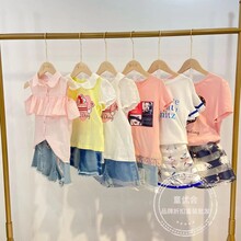 品牌童装UAZA胜堡狮龙绘画画2021年夏款品牌折扣童装厂家图片