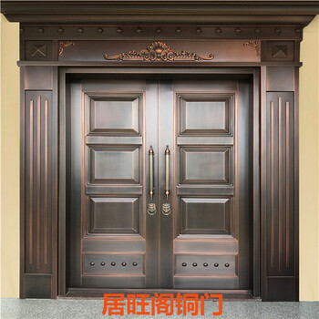 别墅铜门设计定制-欧式豪华铜门-中式金典铜门-江西九江门窗