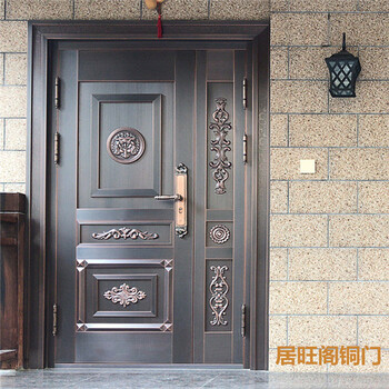 的铜门制造-欧式中式铜门-别墅庭院铜门-九江福达门业