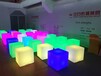 北京供应LED方形吧凳发光家具婚庆桌椅出租