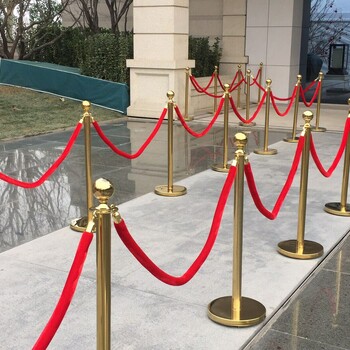北京隔离带出租金杆红绳黄色麻绳礼宾栏租赁