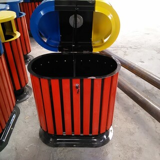 青蓝厂家镀锌板垃圾桶系列定制学校垃圾桶实用分类垃圾桶图片2