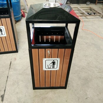 青蓝定制景区垃圾桶塑木果皮箱创新设计单桶垃圾桶厂家