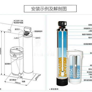 工业锅炉软化水处理设备自来水软水器装置2吨全自动阀头安阳厂家直供