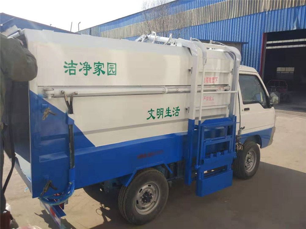 云南临沧-小型电动四轮垃圾车-挂桶式电动垃圾车现货供应