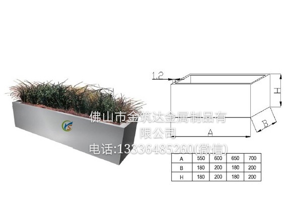 广东金筑达室内不锈钢花盆酒店大堂金属花盆