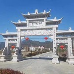 中式仿古建筑石雕牌坊大理石花岗岩石牌楼造型美观大方