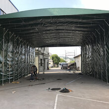 热销推拉棚仓库推拉棚户外移动帐棚活动篷雨棚膜结构车棚厂家图片