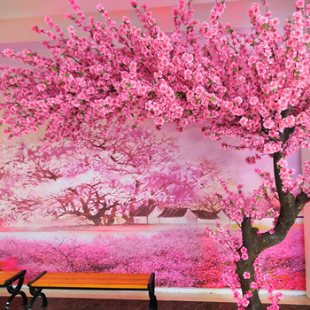 仿真桃花树樱花树榕树许愿树大厅办公区户外装饰假树新年年会花树
