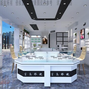阜陽眼鏡店裝修眼鏡柜臺定做眼鏡展柜定制