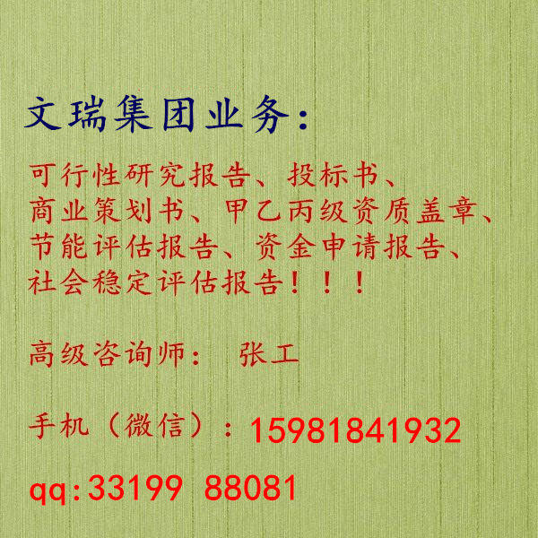 长治市黎城县可以做新能源材料可行性研究报告的可以机构