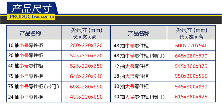 广州花都区零件柜