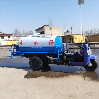 柴油灑水車建筑工地除塵用三輪高炮噴灑車道路撒水車